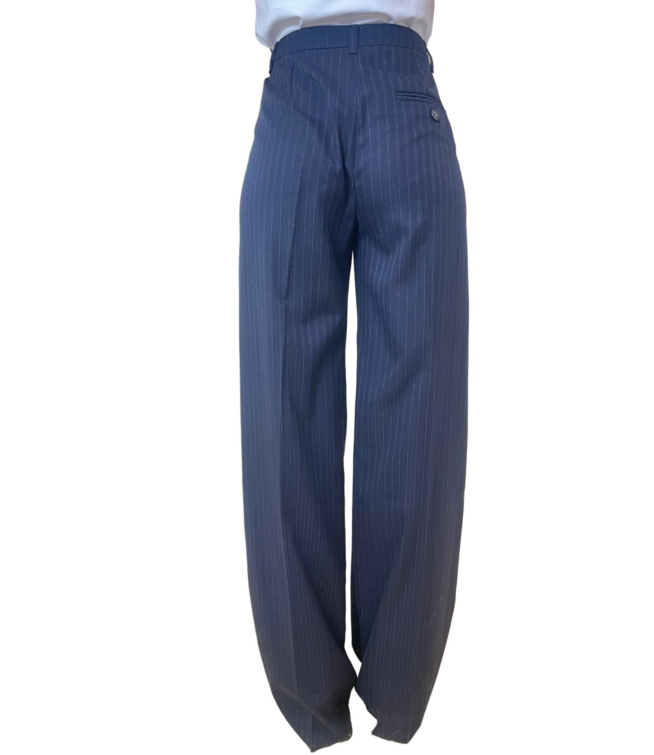 iBlues Pantalone Iblcalata Blu Gessato Donna