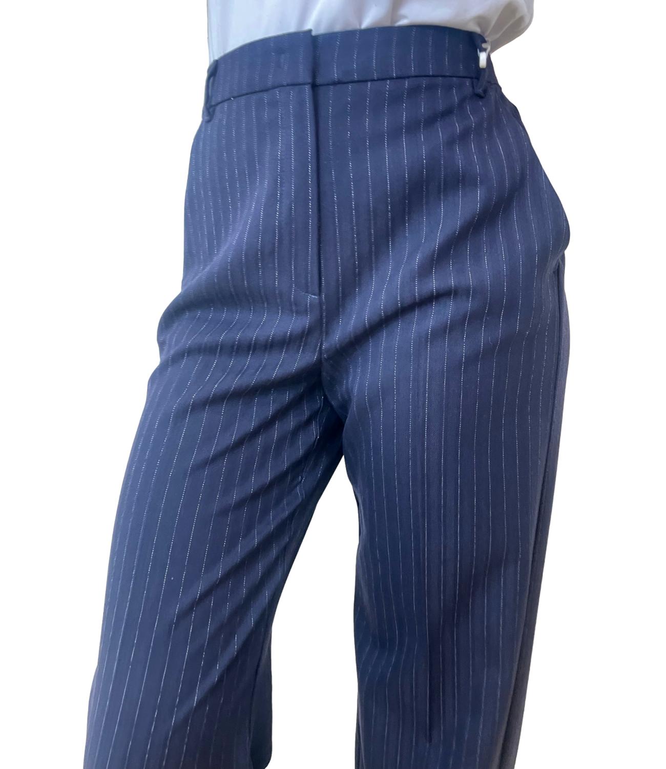 iBlues Pantalone Iblcalata Blu Gessato Donna