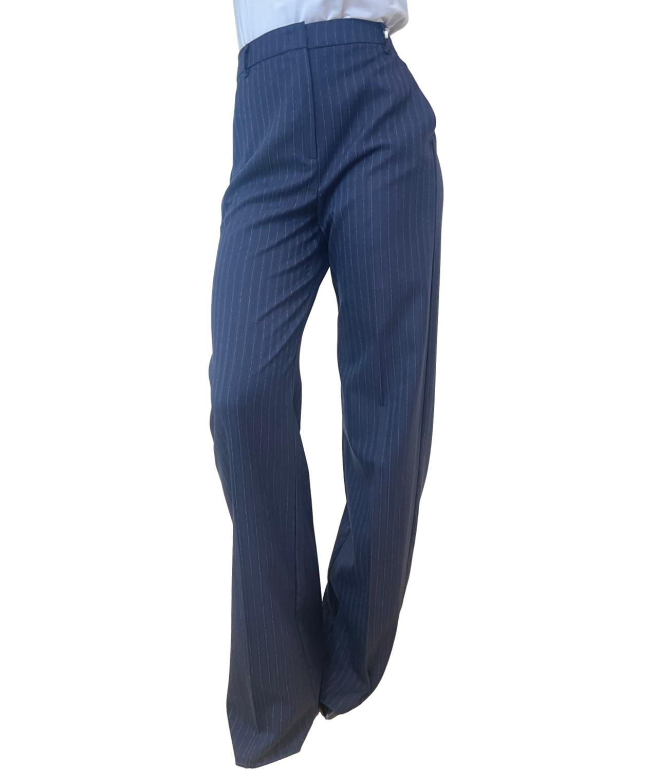 iBlues Pantalone Iblcalata Blu Gessato Donna