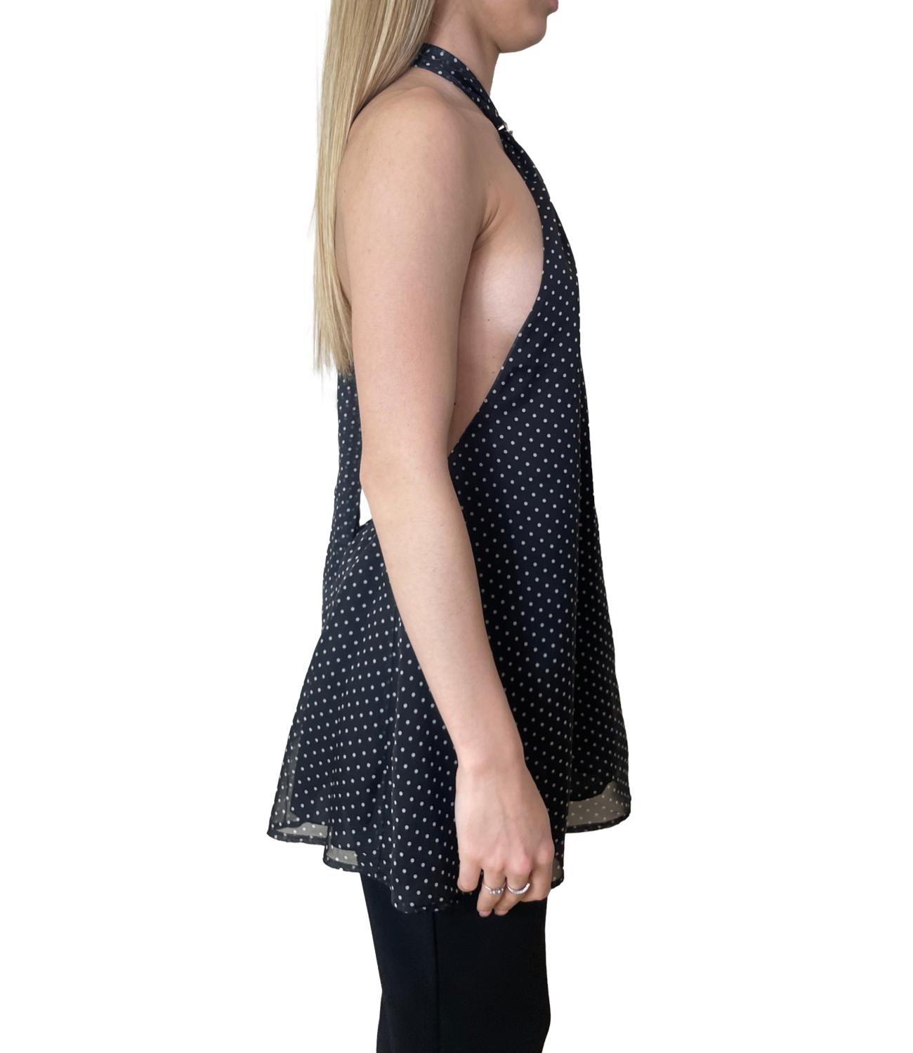 Imperial Top Pois Nero/Bianco Donna