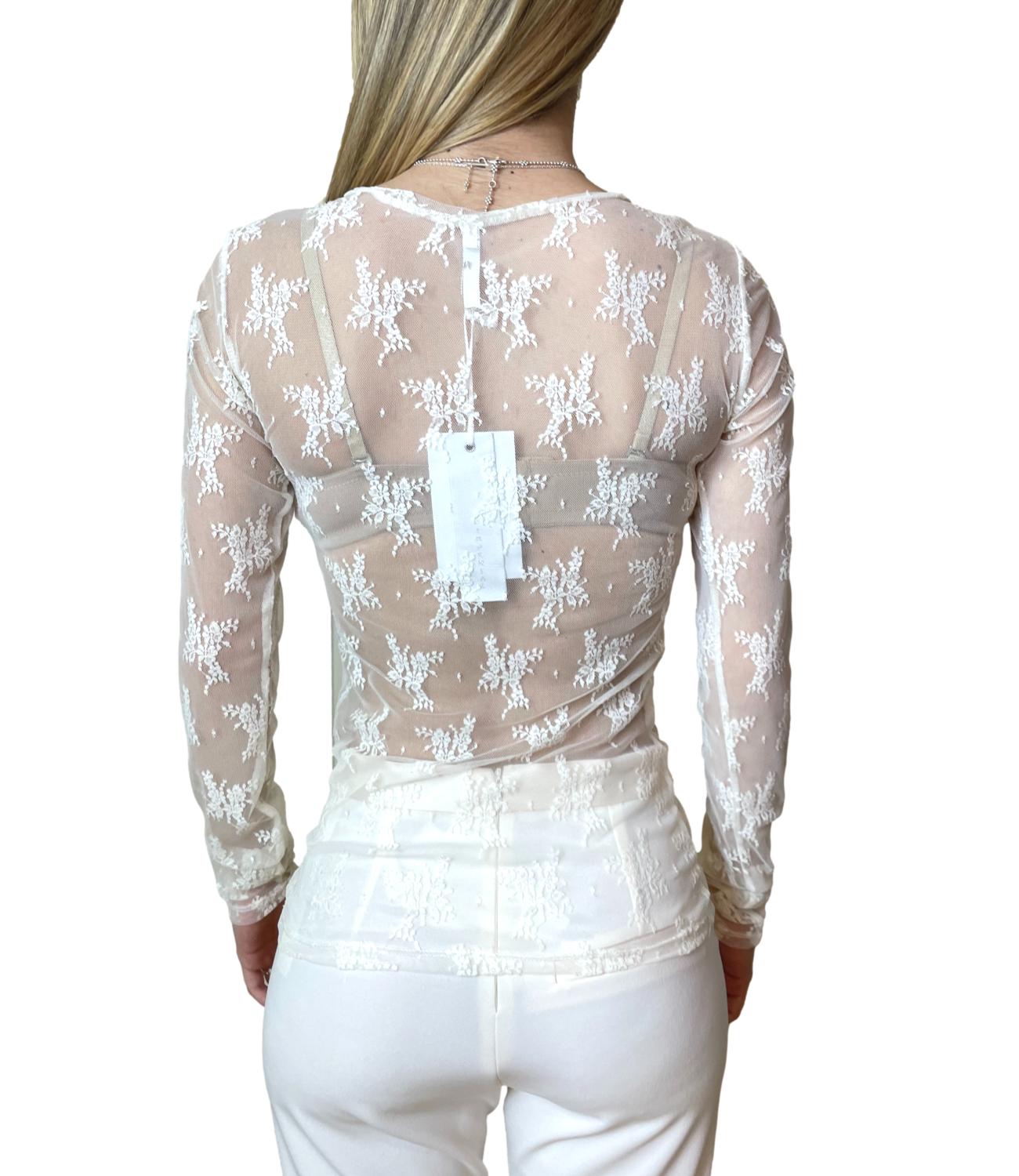 Imperial Camicia Pizzo Avorio Donna