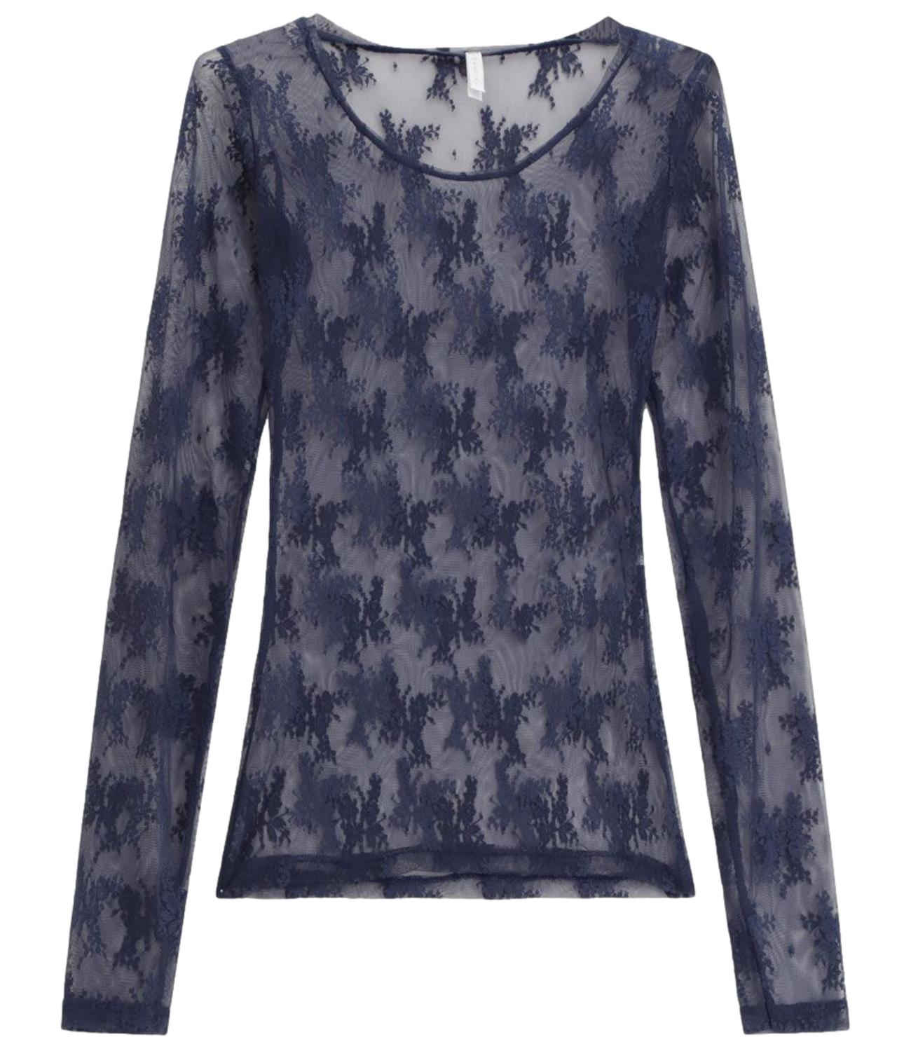 Imperial Camicia Pizzo Blu Donna