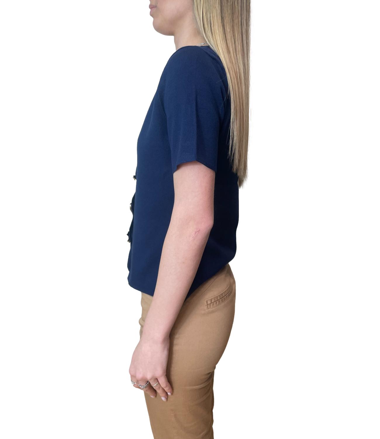 Kontatto Giacchina Svasata Blu Donna