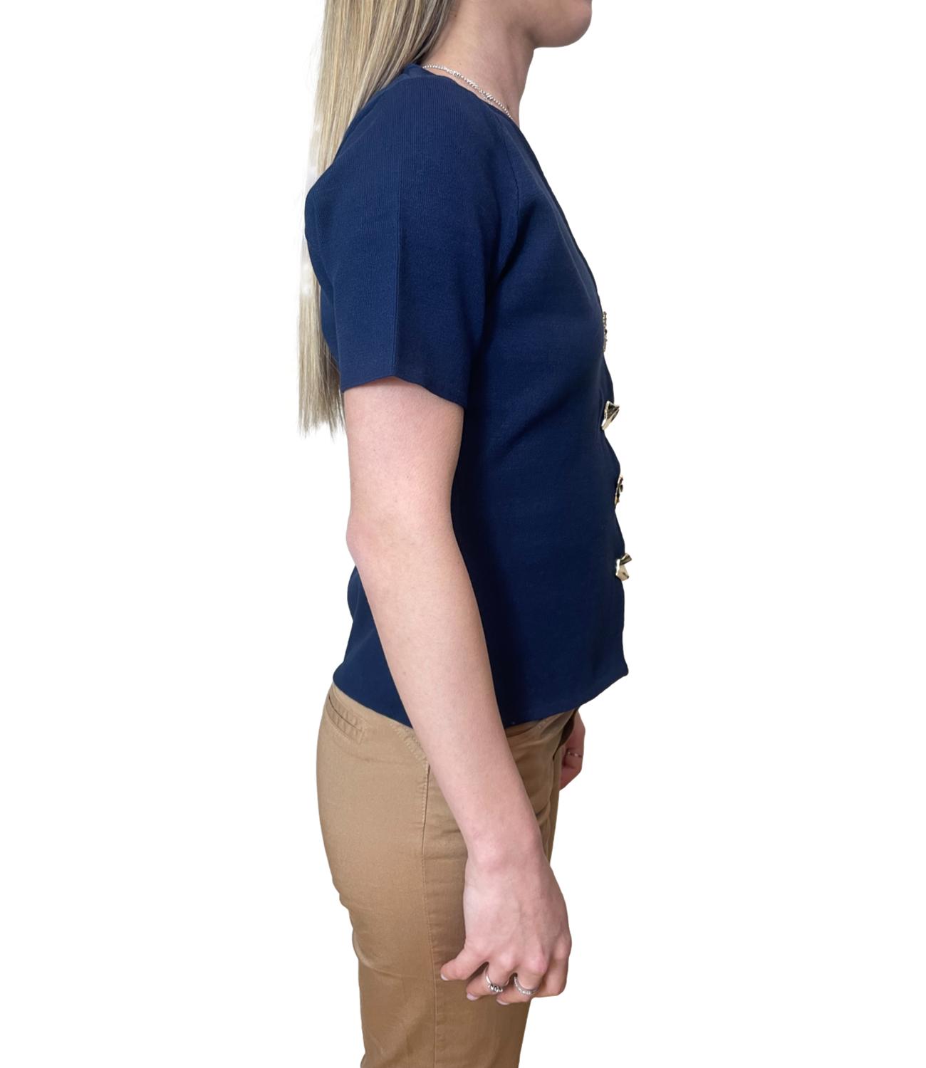Kontatto Giacchina Svasata Blu Donna