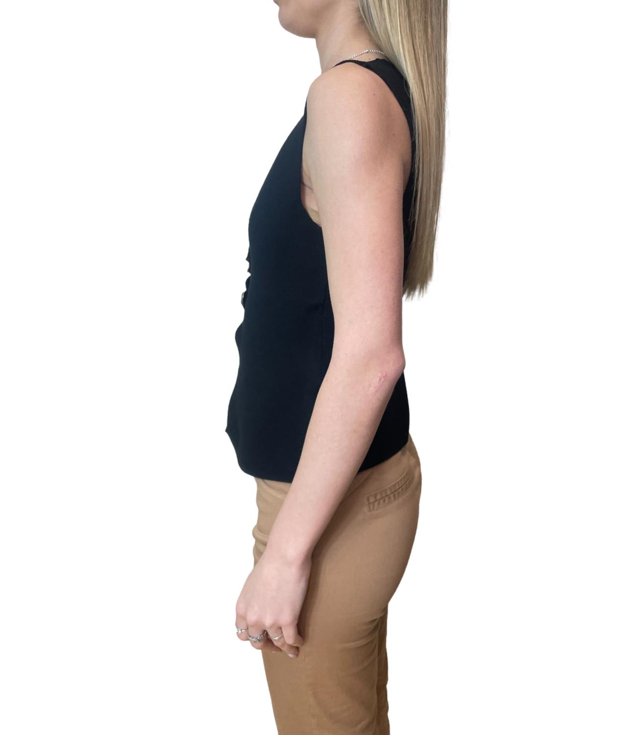 Kontatto Gilet Bottoni Gioiello Nero Donna