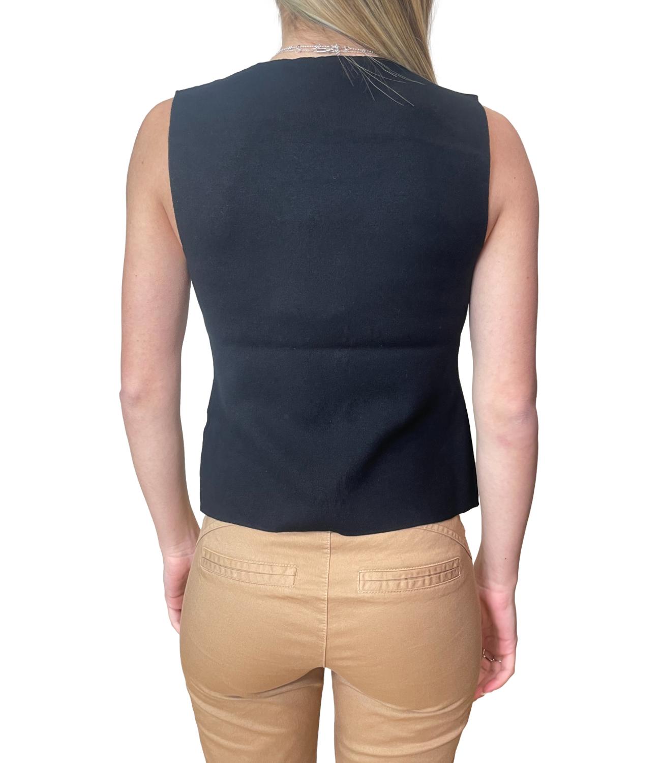 Kontatto Gilet Bottoni Gioiello Nero Donna