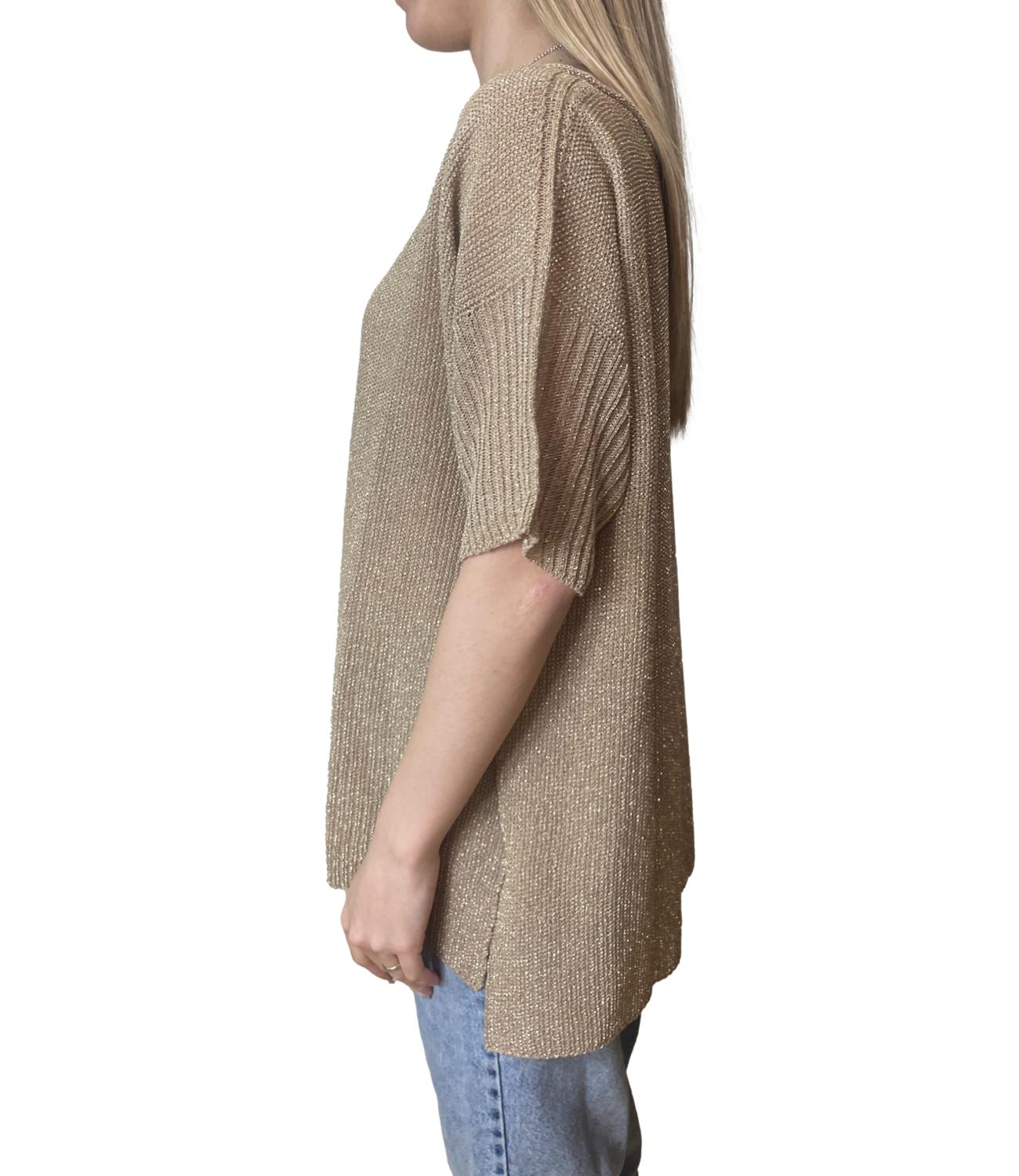 Kontatto Maglia Lurex Oro Donna