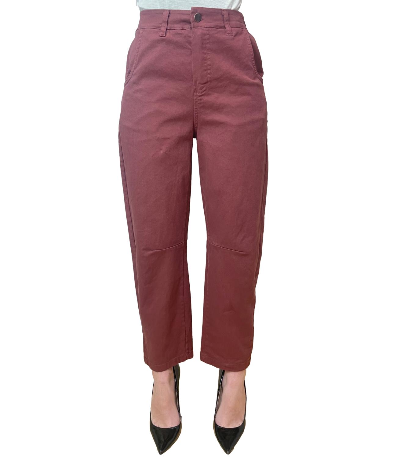 Kontatto Pantalone Barrell Terracotta Donna