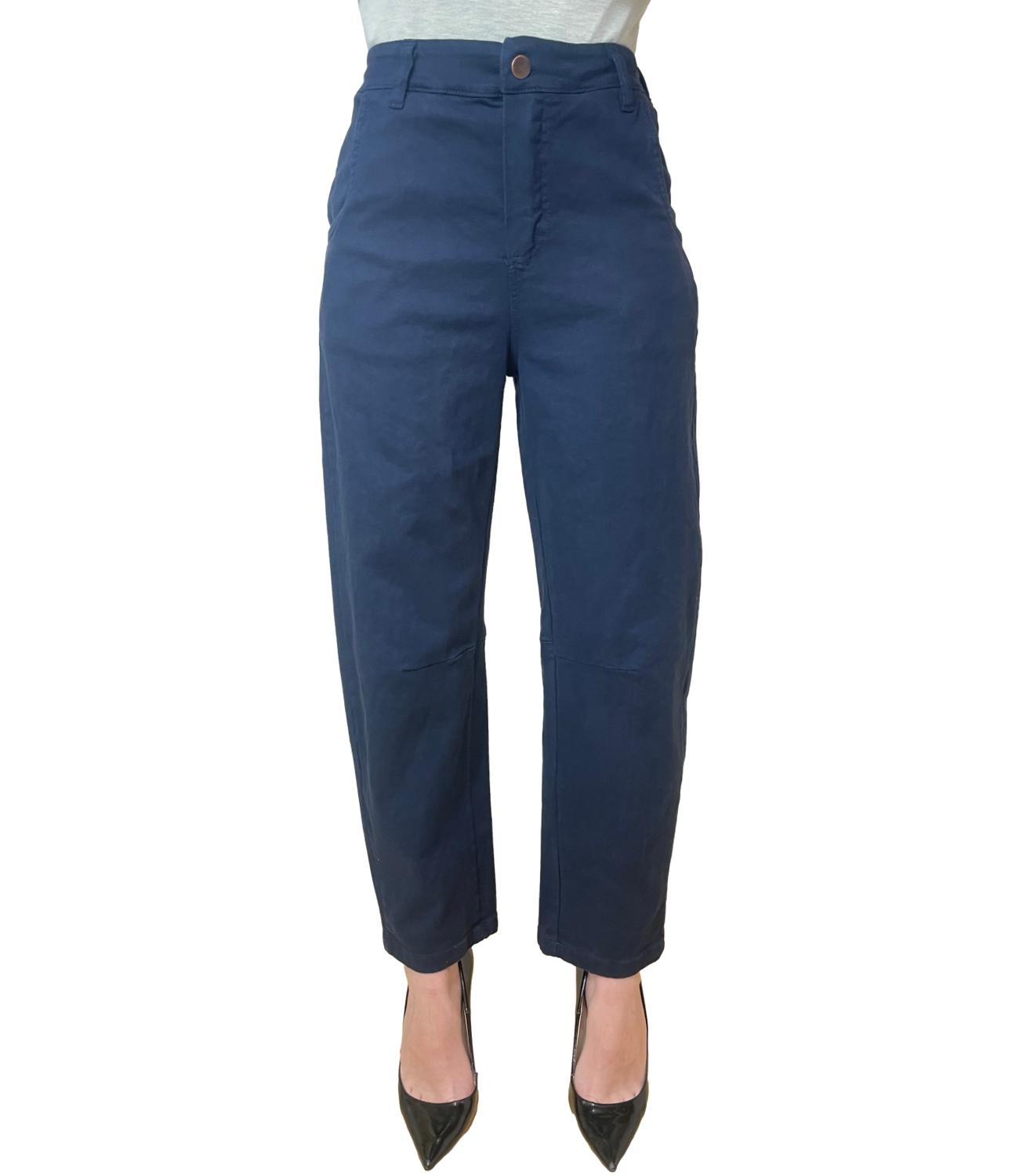 Kontatto Pantalone Barrell Blu Donna