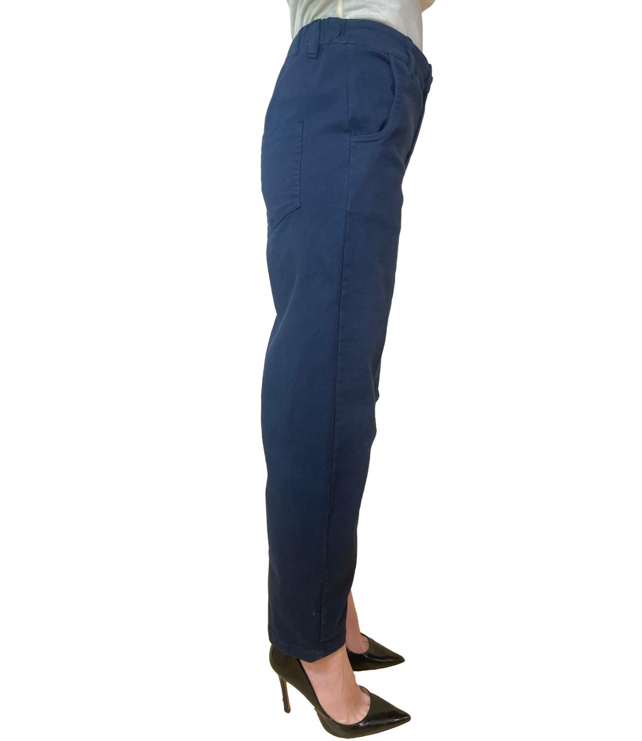 Kontatto Pantalone Barrell Blu Donna