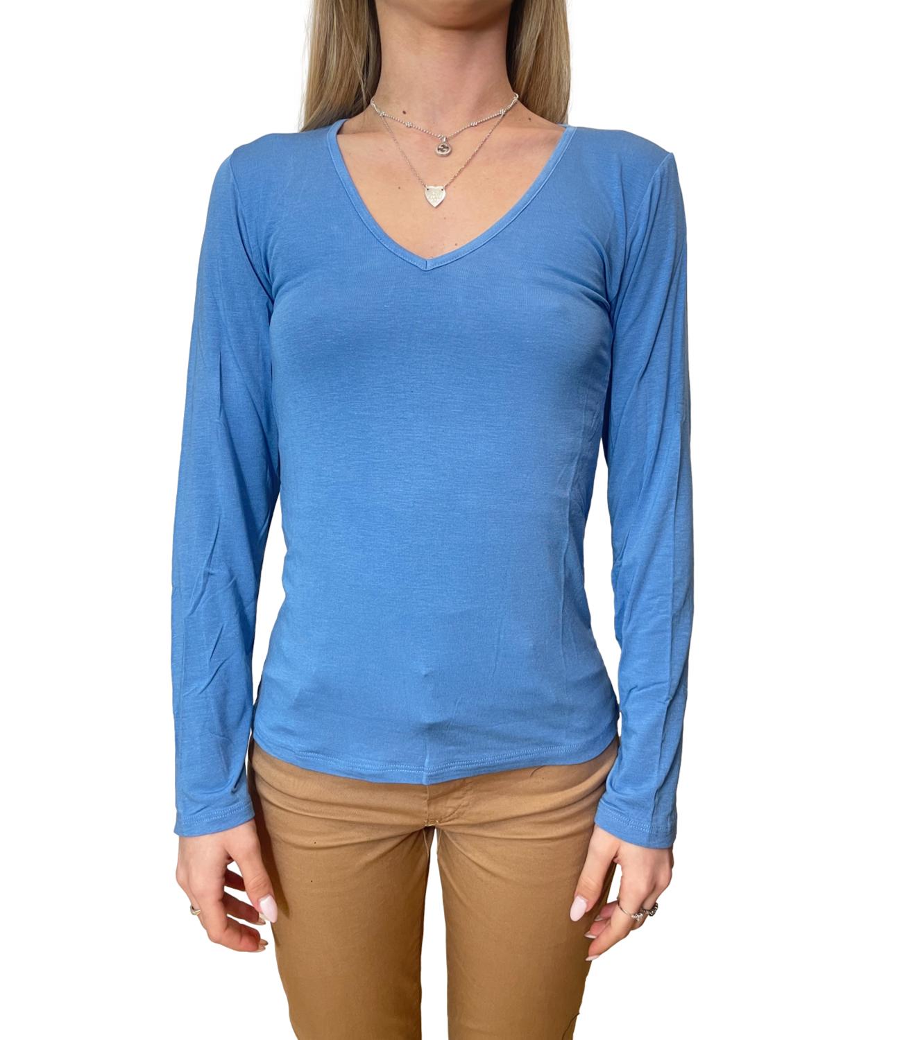 Kontatto Maglia Second Skin Denim Donna