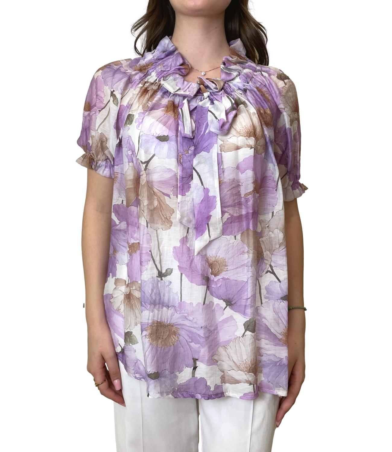 Kontatto Blusa Papavero Donna
