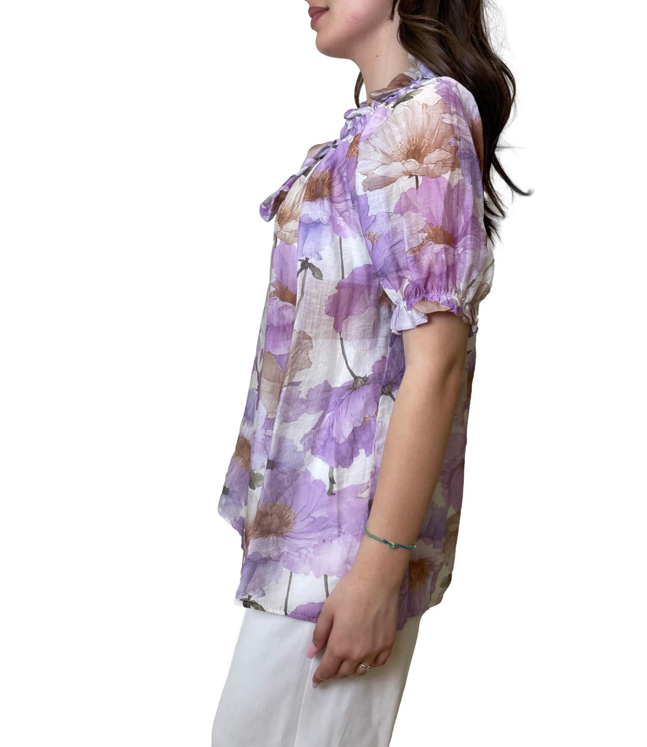 Kontatto Blusa Papavero Donna
