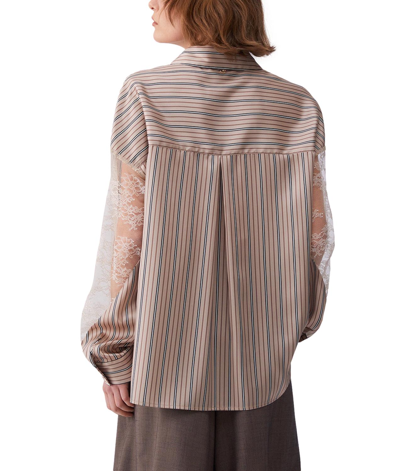 Liu jo Blusa Marrone Mix Stripe da Donna
