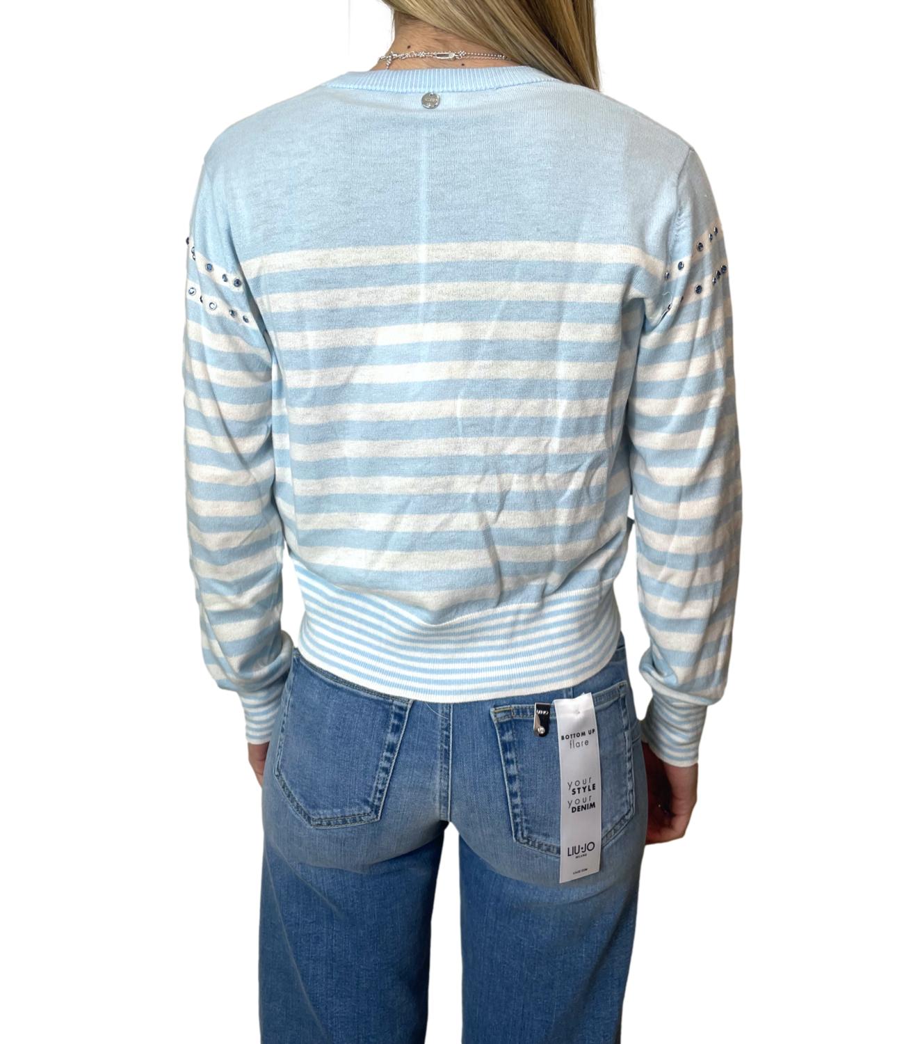Liu jo Maglia Blue Bell/bco Lana da Donna