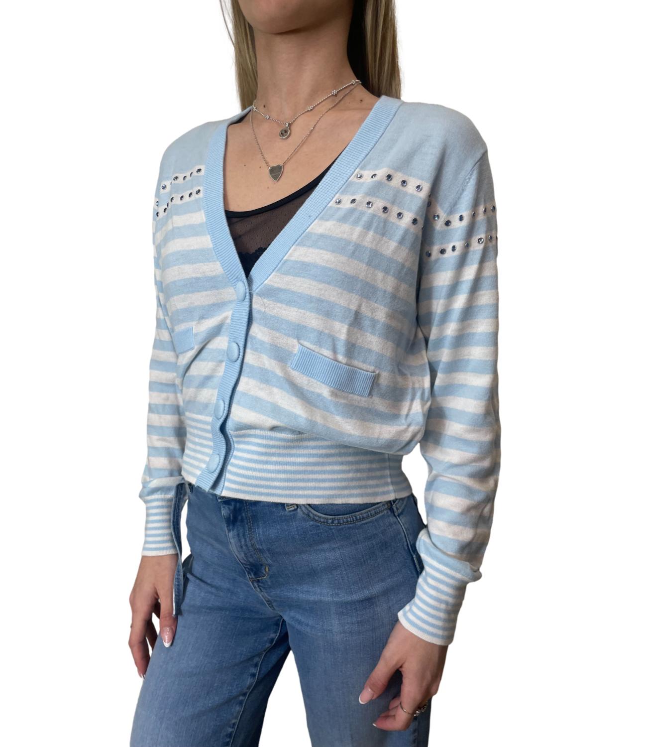 Liu jo Maglia Blue Bell/bco Lana da Donna