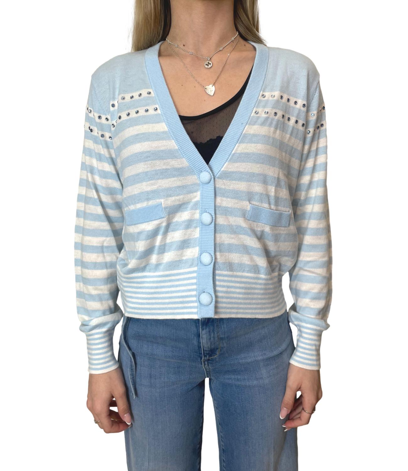 Liu jo Maglia Blue Bell/bco Lana da Donna