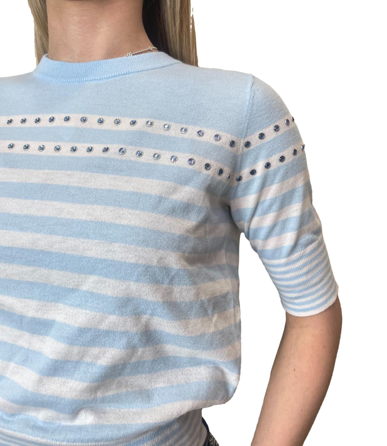 Liu jo Maglia Blue Bell/bco Lana da Donna