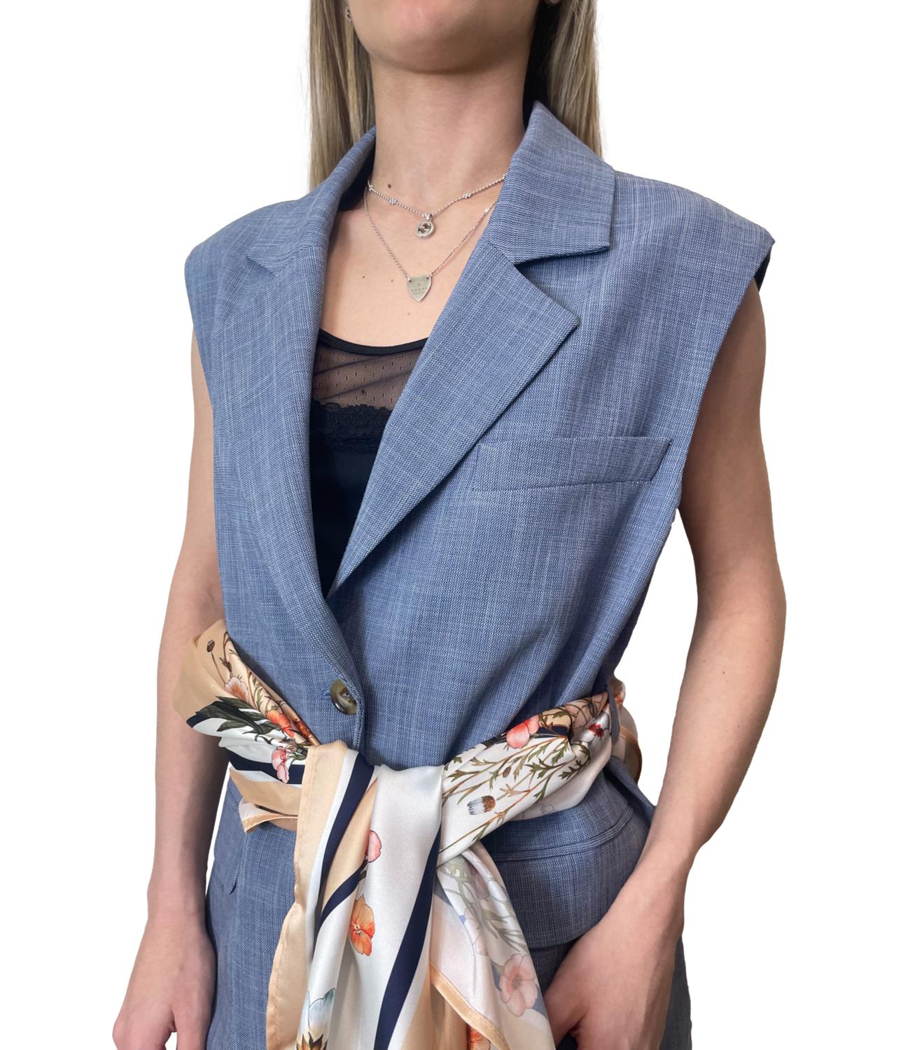 Liu jo Gilet Nt.blu Effect Denim da Donna