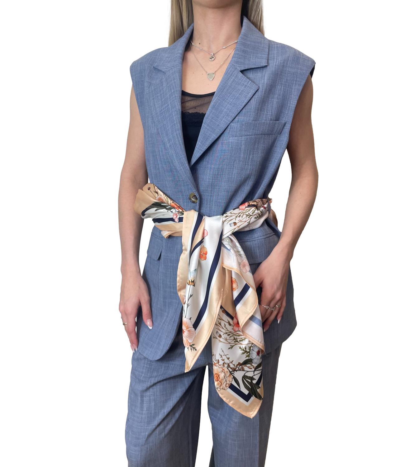 Liu jo Gilet Nt.blu Effect Denim da Donna