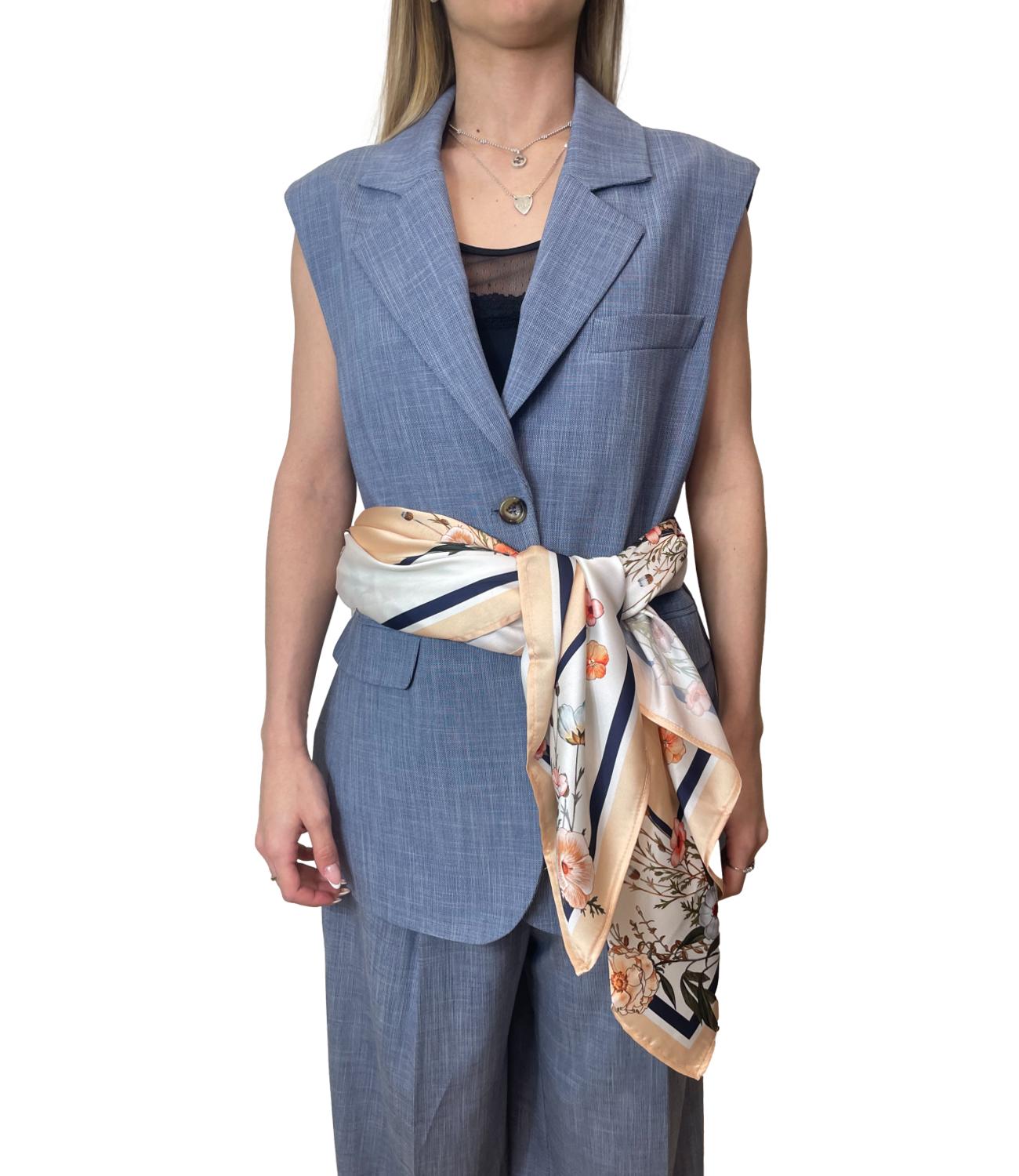 Liu jo Gilet Nt.blu Effect Denim da Donna