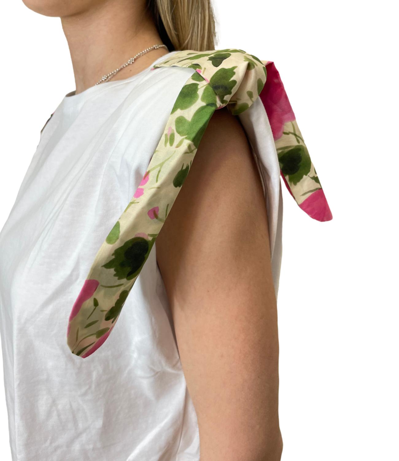 Liu Jo T-shirt Bianco/Naive Roses Donna