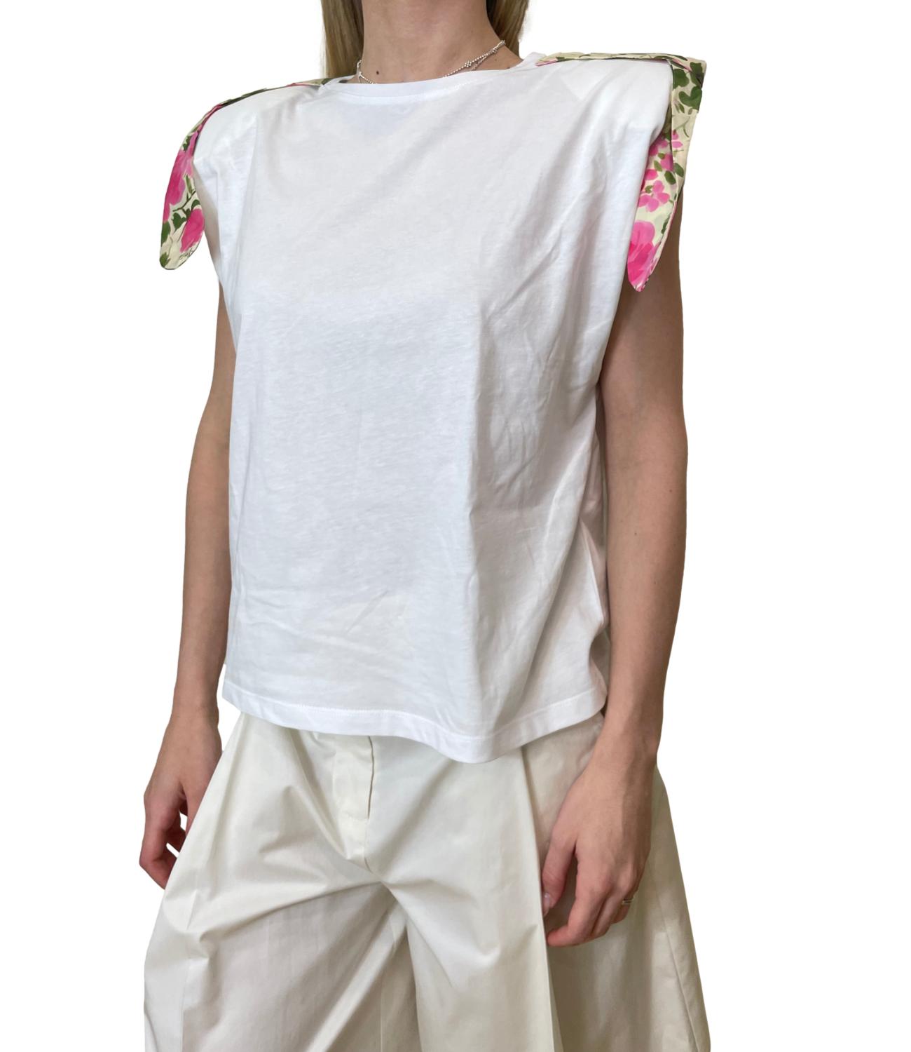 Liu Jo T-shirt Bianco/Naive Roses Donna