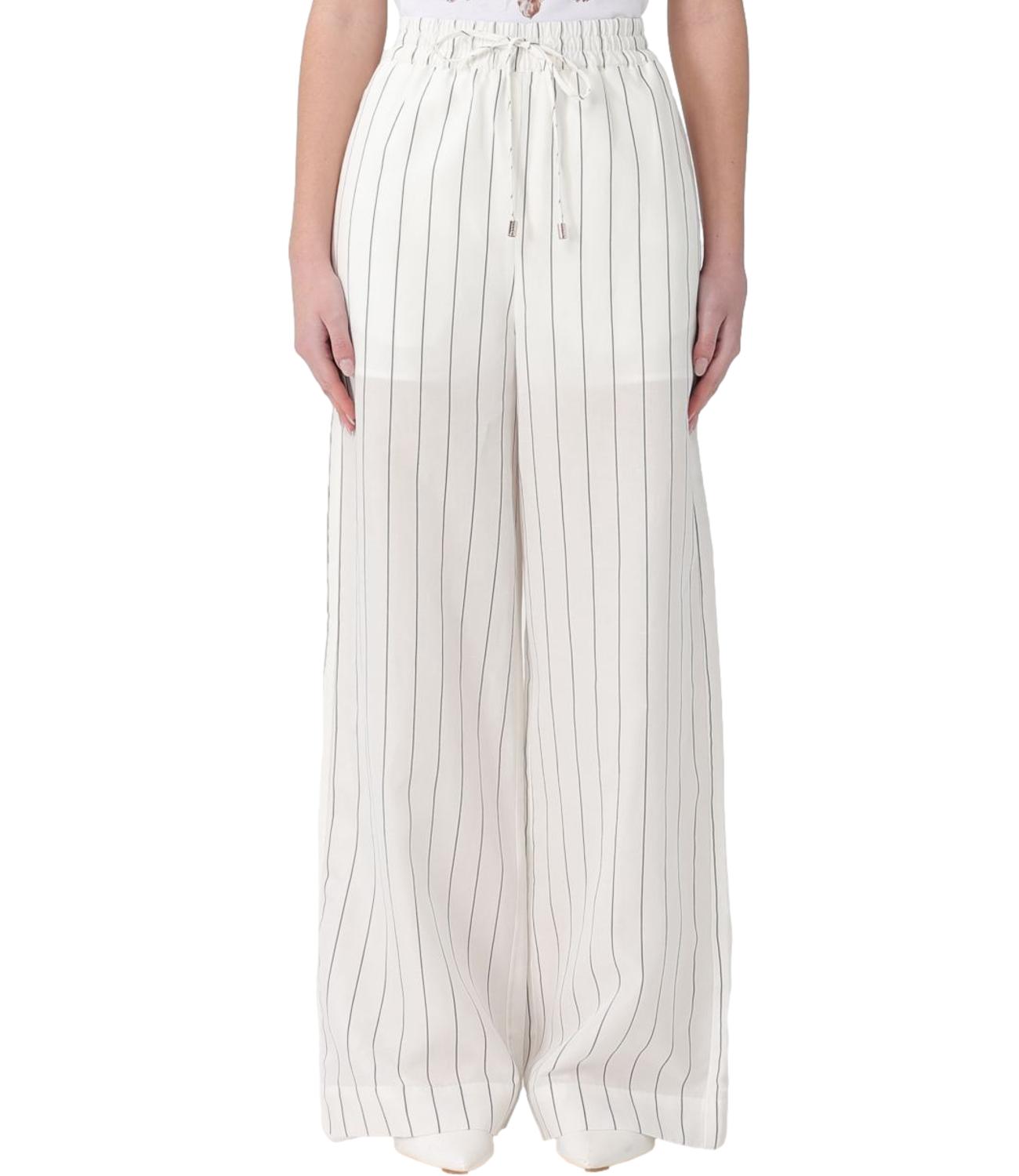 Liu jo Pantalone Bianco Lana/nero da Donna