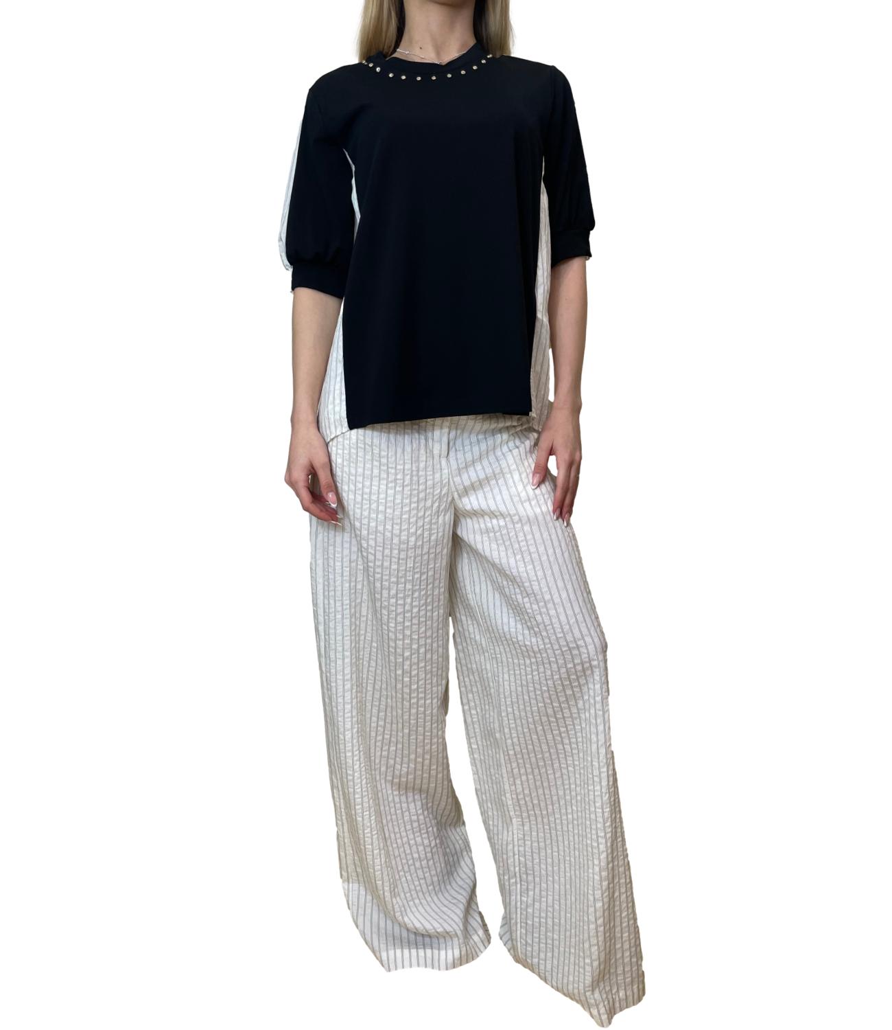 Liu Jo T-shirt Nero/Bianco Donna