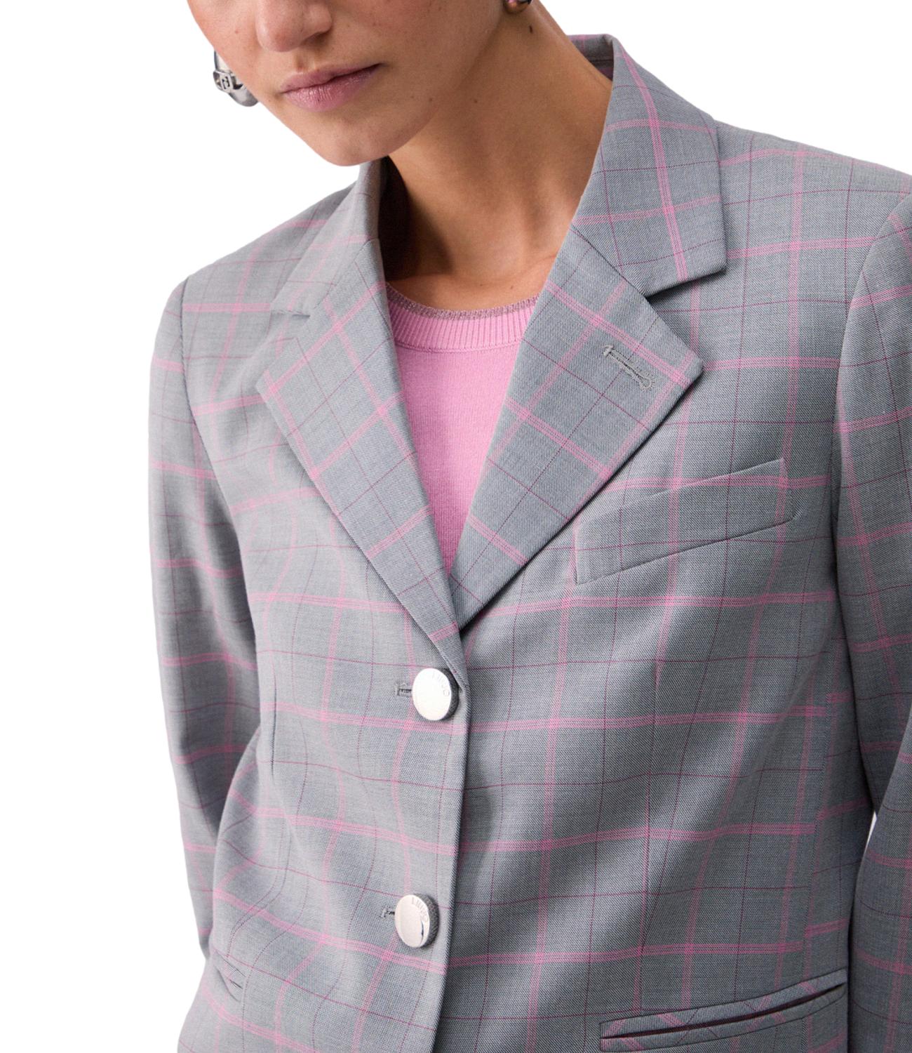 Liu Jo Giacca Check Pesca/Grigio Donna