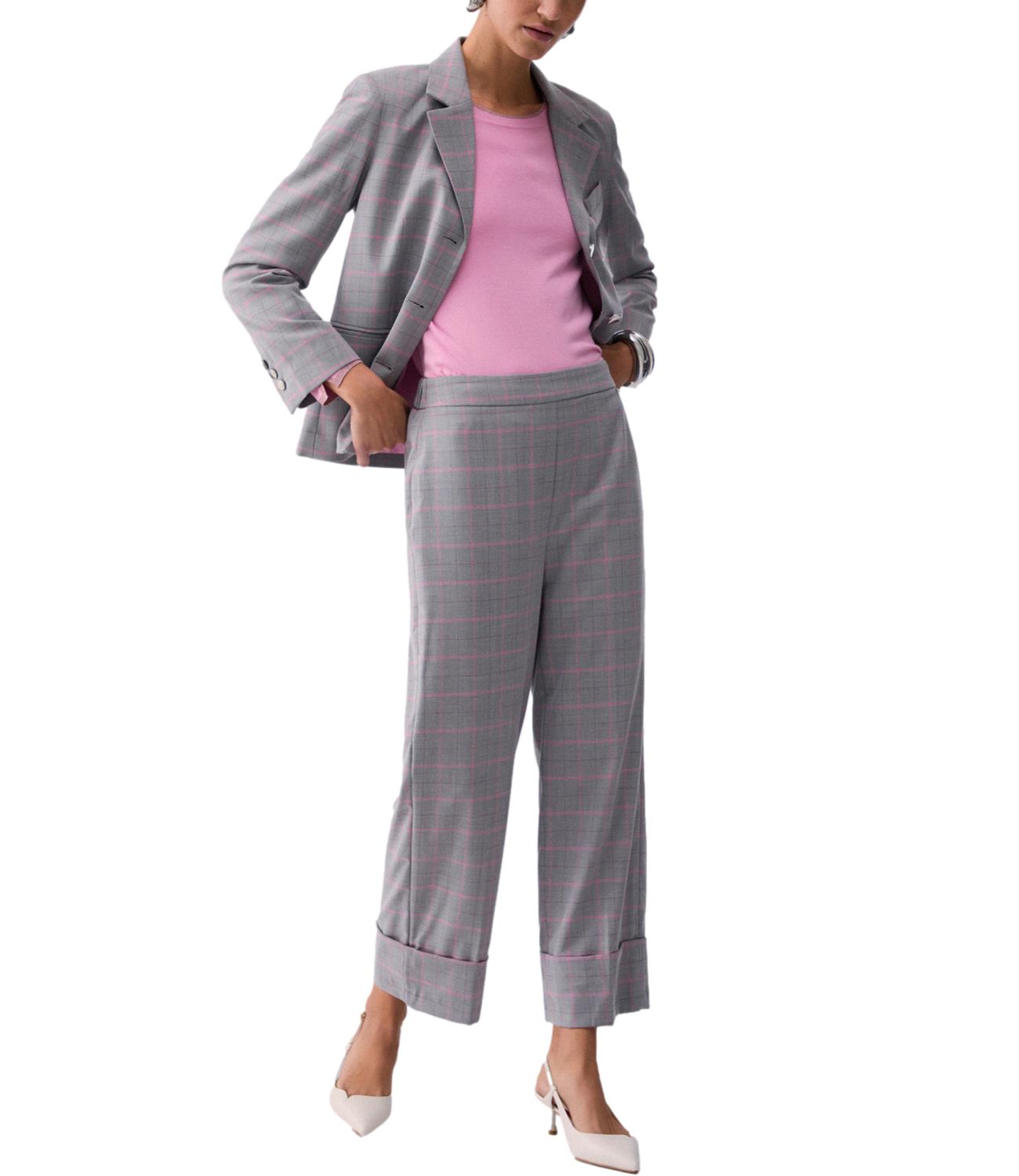 Liu Jo Giacca Check Pesca/Grigio Donna
