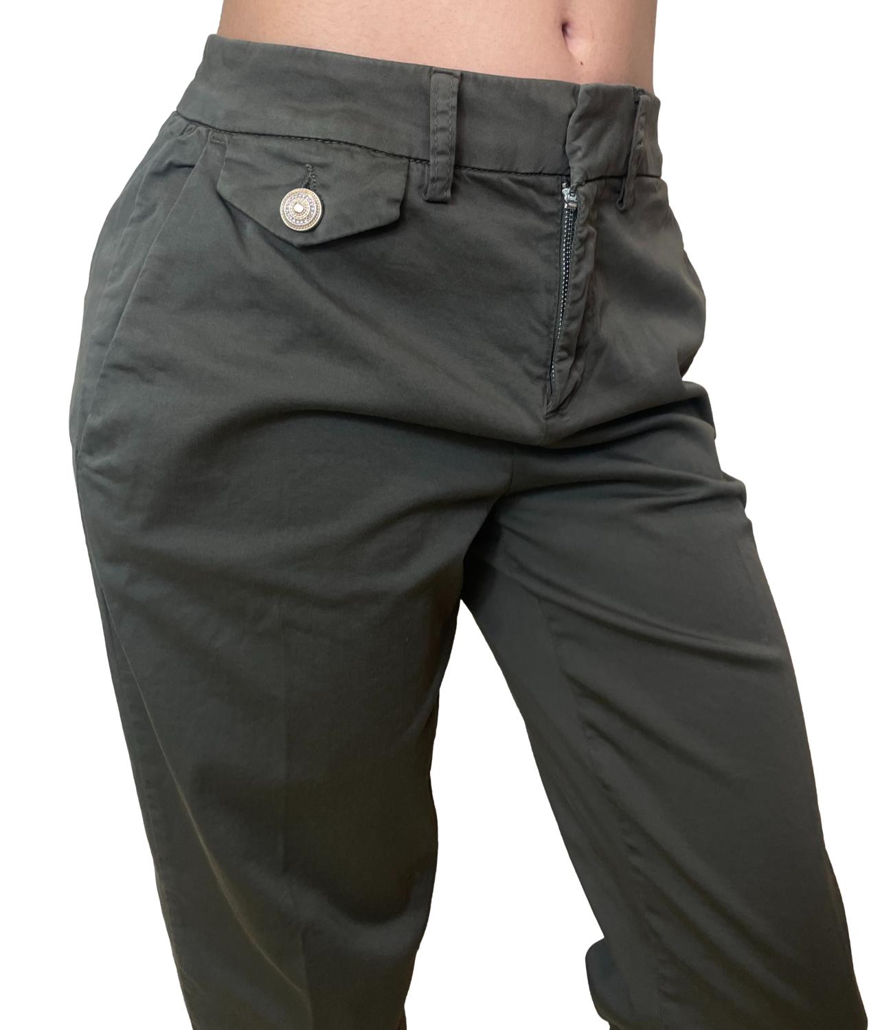 Liu Jo Pantalone Dark Olive Donna