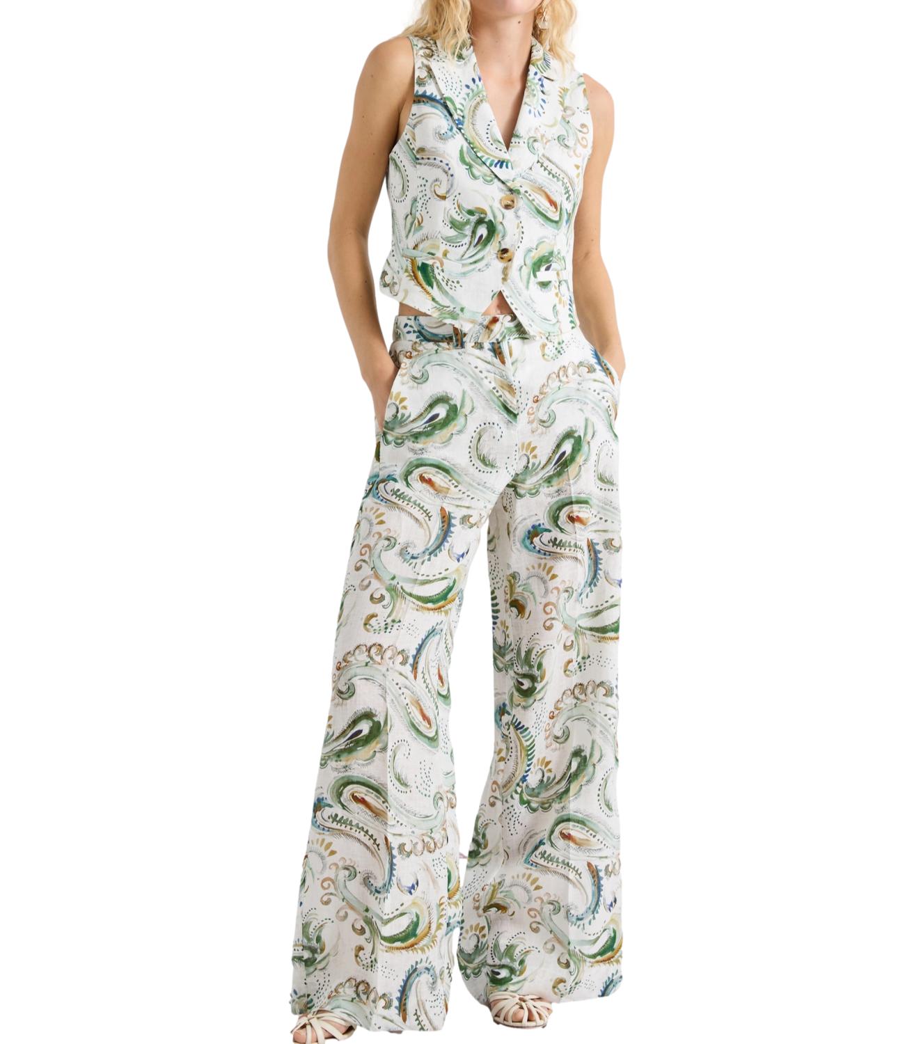 Marella Pantalone Mlldomino Bianco Ottico Donna