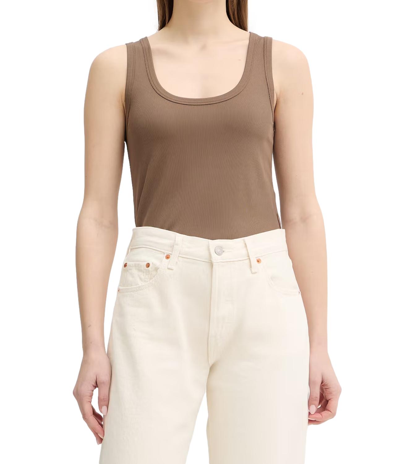Marella Monochrome Canotta Marrone da Donna