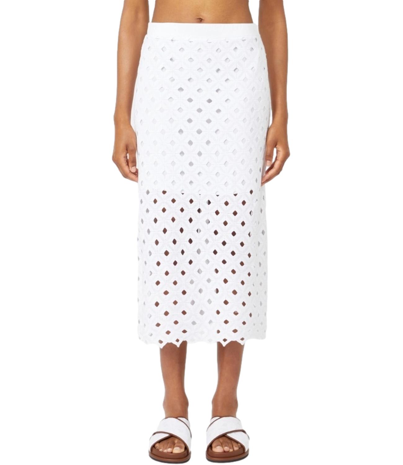 Max Mara Beachwear Gonna Bchzorro Bianco Ottico Donna