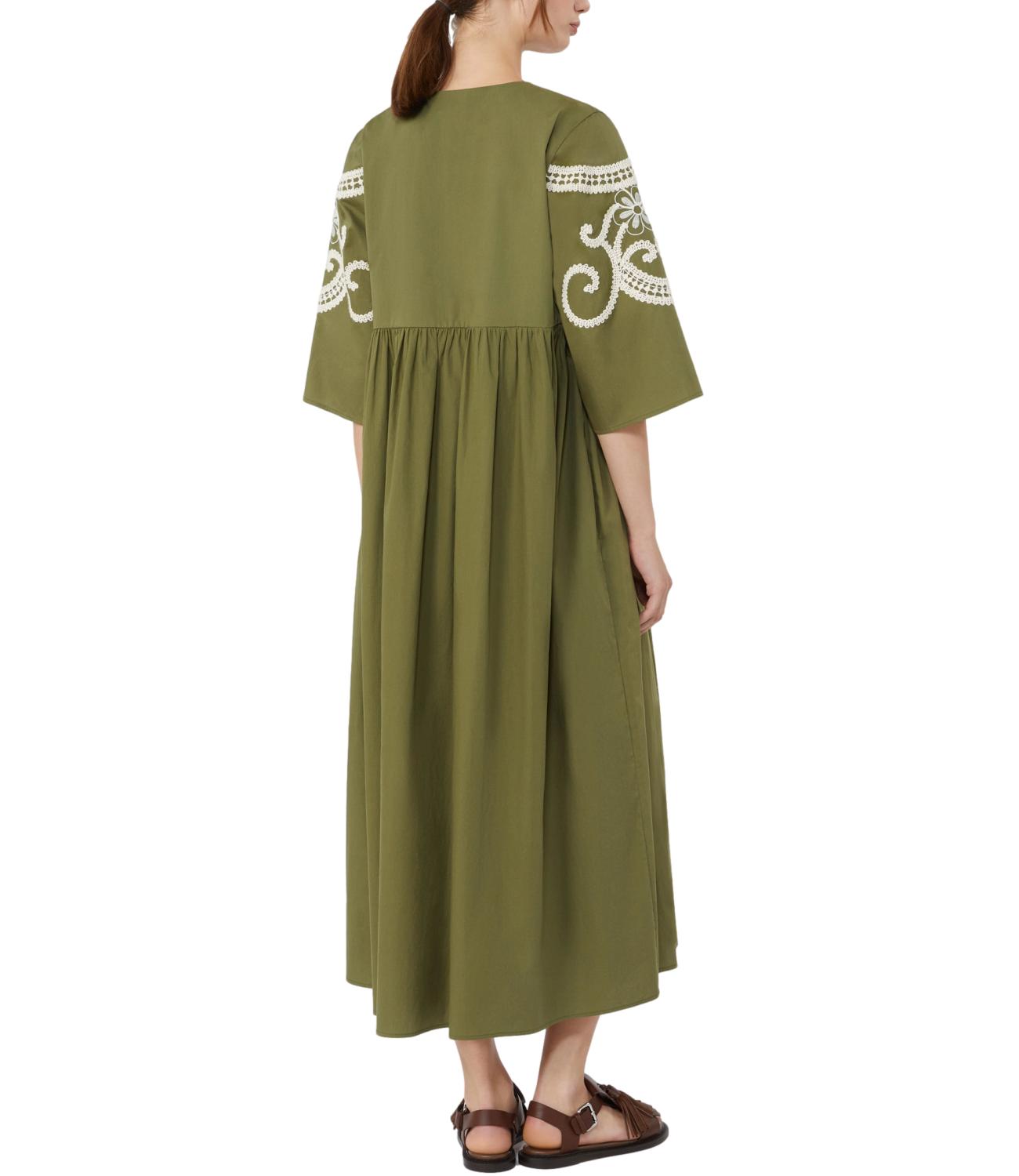 Max Mara Weekend Abito Kaki Ricamo Cornely da Donna