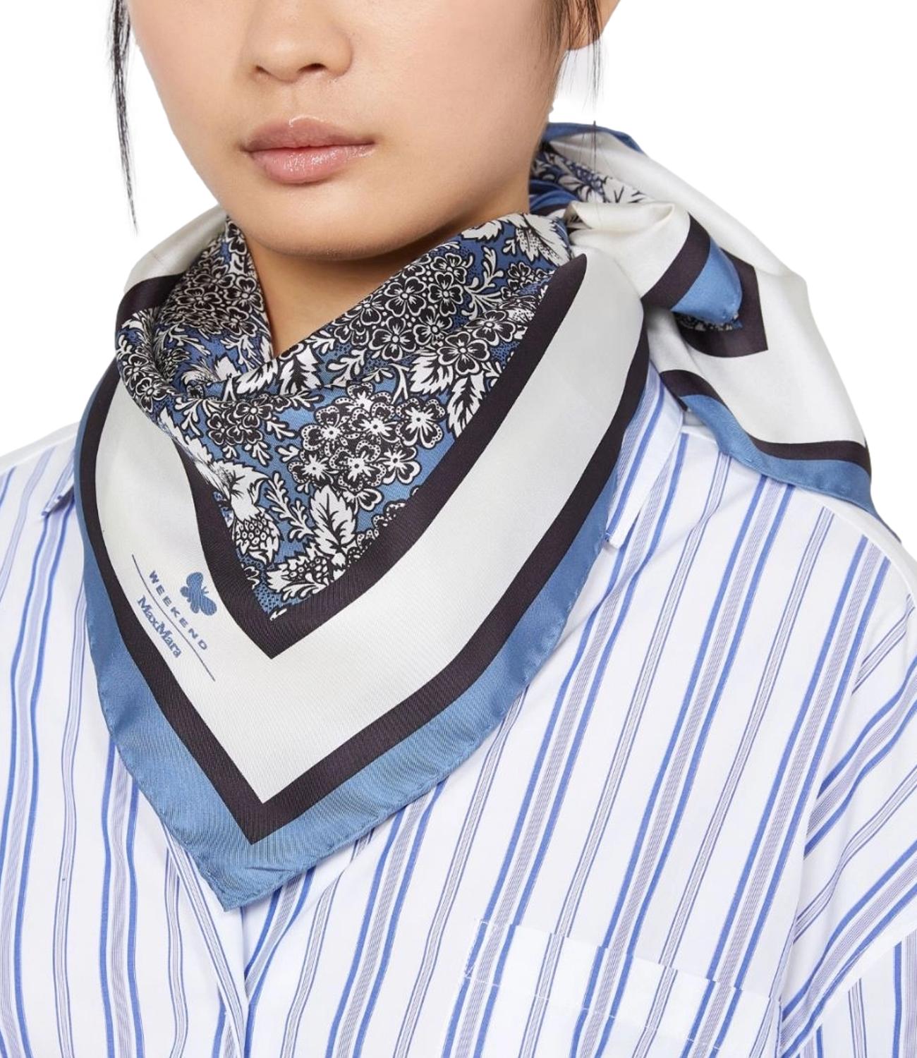 Max Mara Weekend Stola Wkaonesto Blu Cina Donna