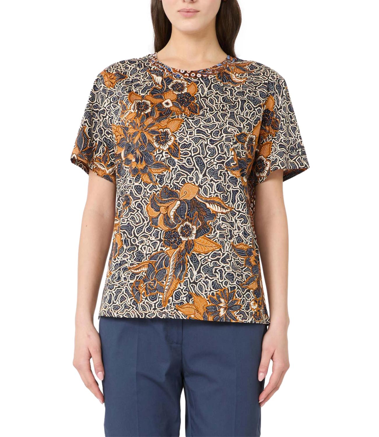 Max Mara Weekend T-Shirt Des.fiore Wax da Donna