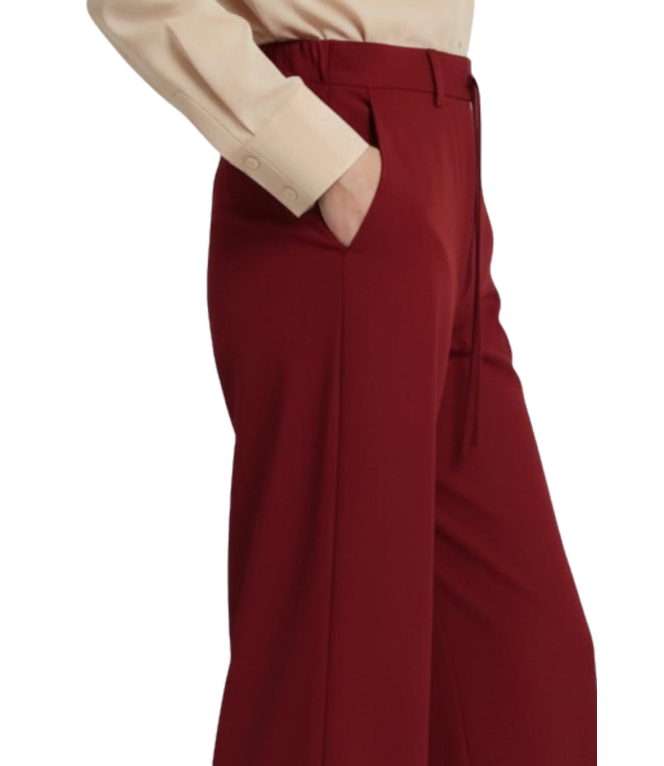 Mm Pantalone Rosso Scuro da Donna