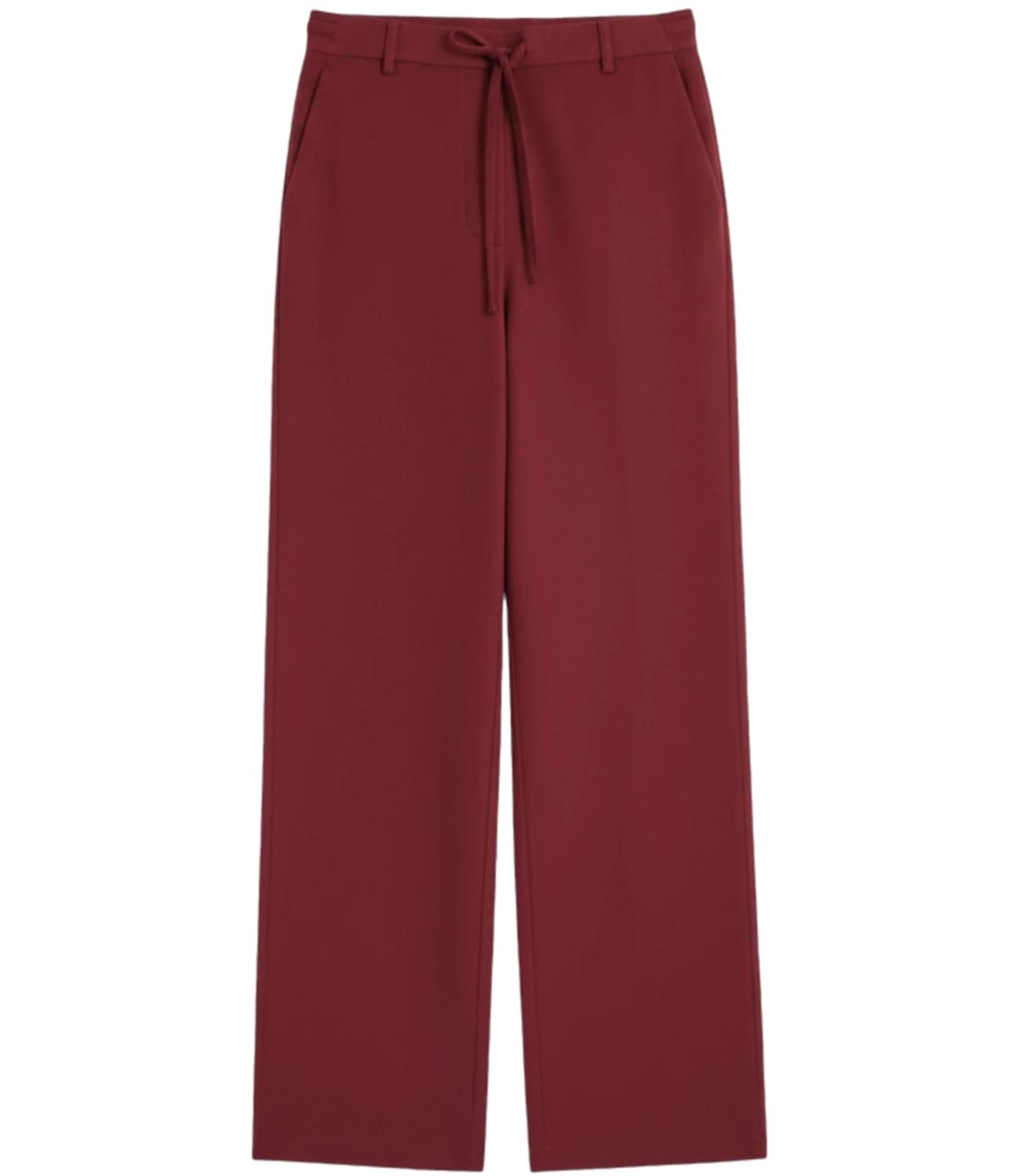 Mm Pantalone Rosso Scuro da Donna