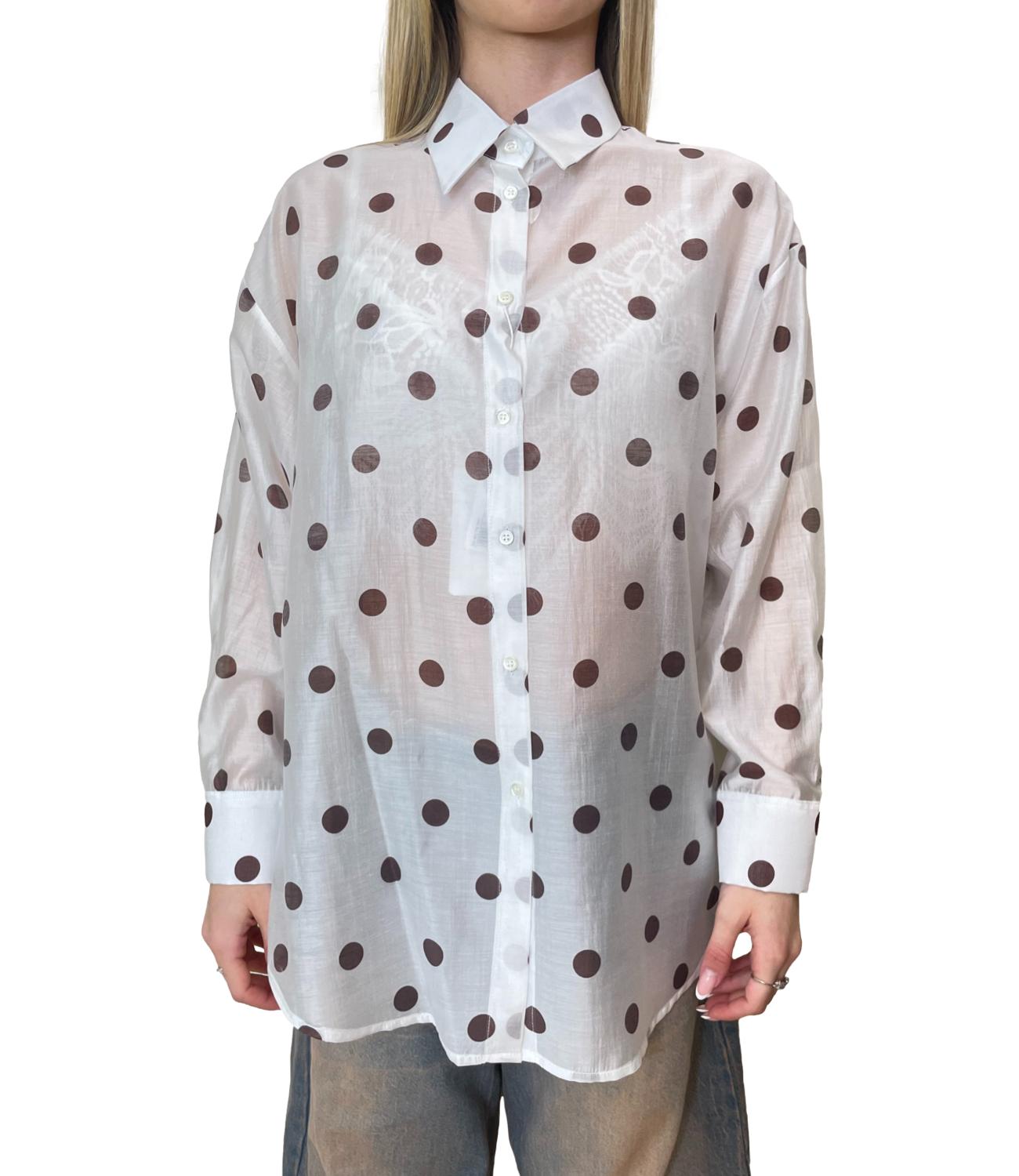 Motel Camicia Pois Panna/Moro Donna