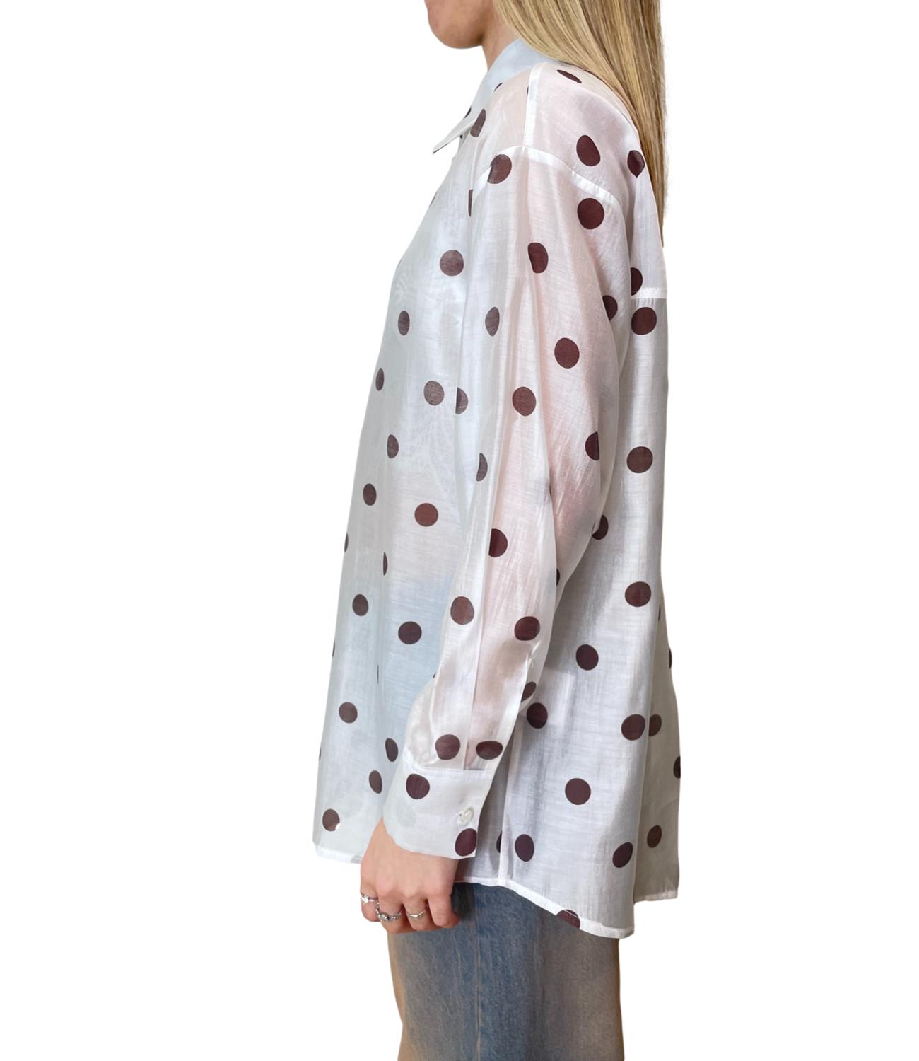 Motel Camicia Pois Panna/Moro Donna