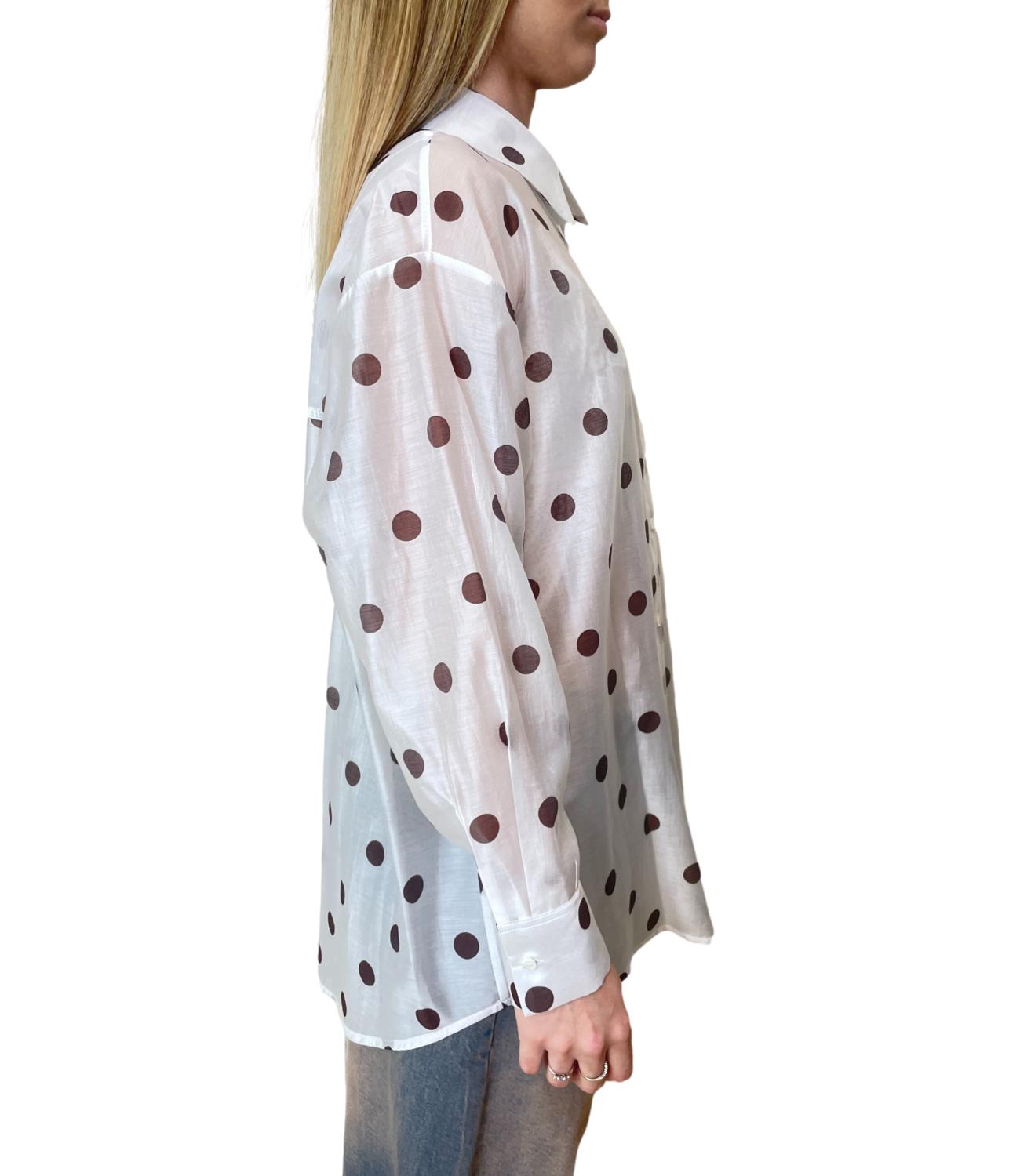Motel Camicia Pois Panna/Moro Donna