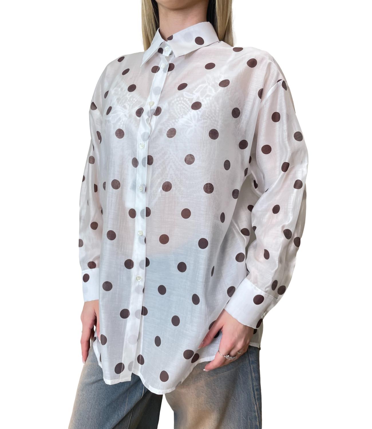 Motel Camicia Pois Panna/Moro Donna