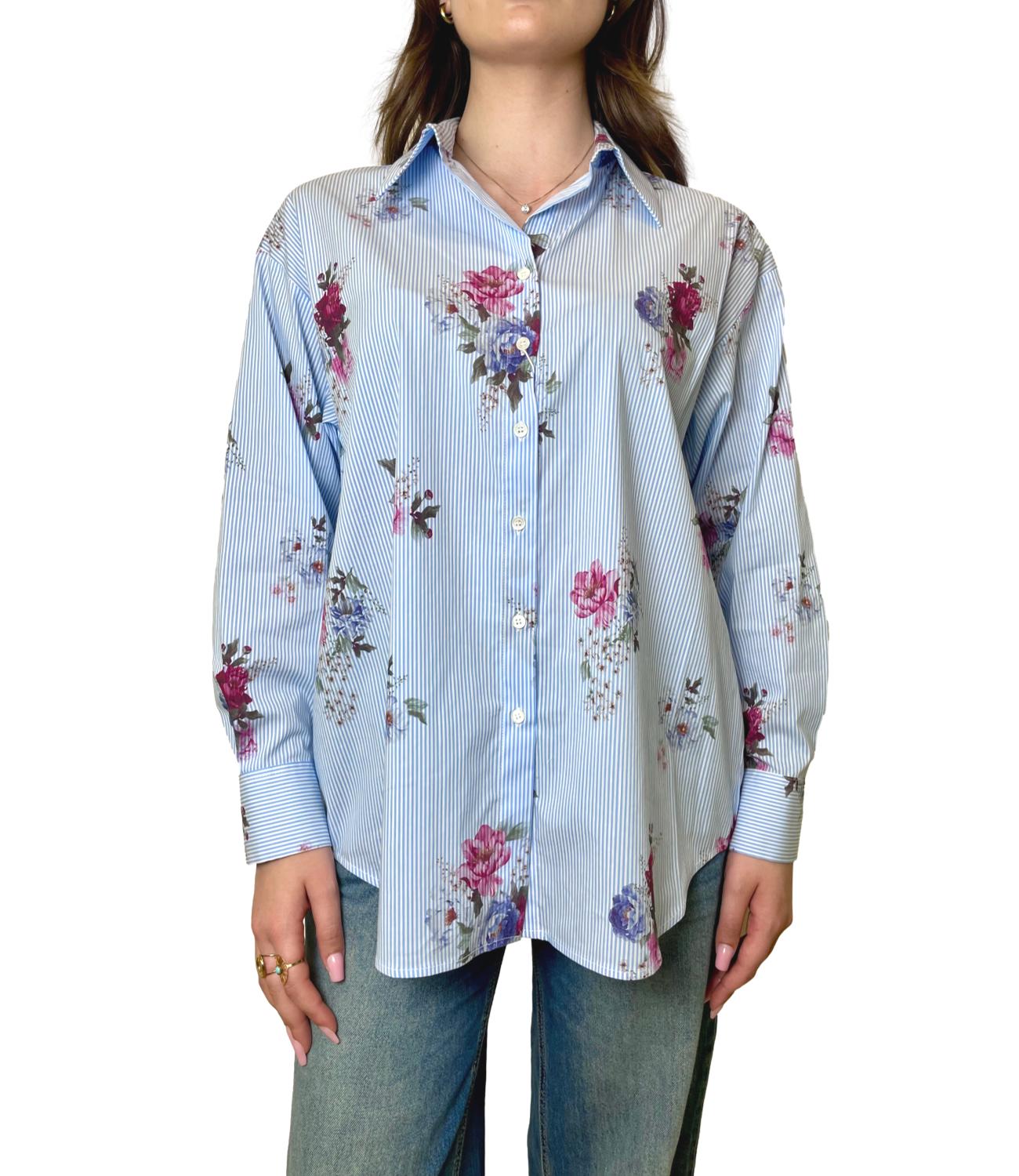 Motel Camicia Over Azzurro Donna