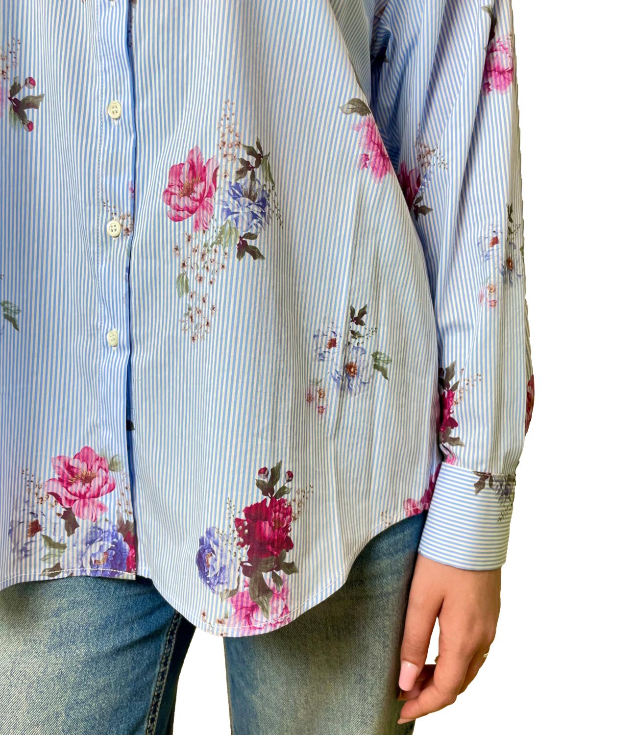 Motel Camicia Over Azzurro Donna
