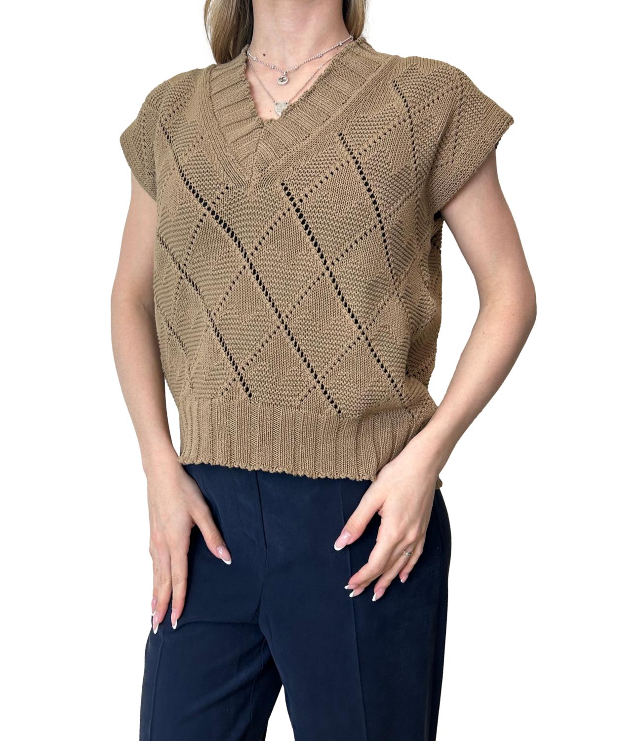Motel Gilet Tortora Donna