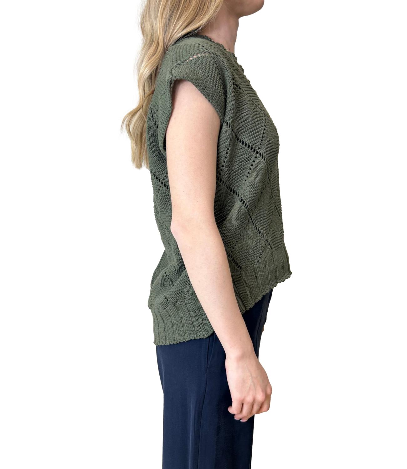 Motel Gilet Verde Soldato Donna