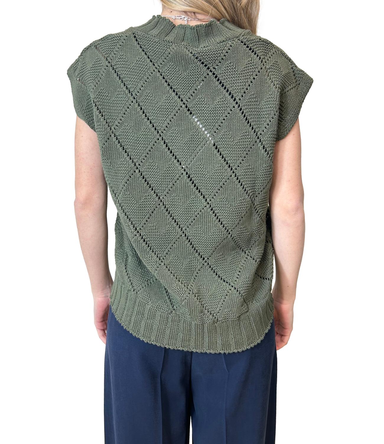 Motel Gilet Verde Soldato Donna