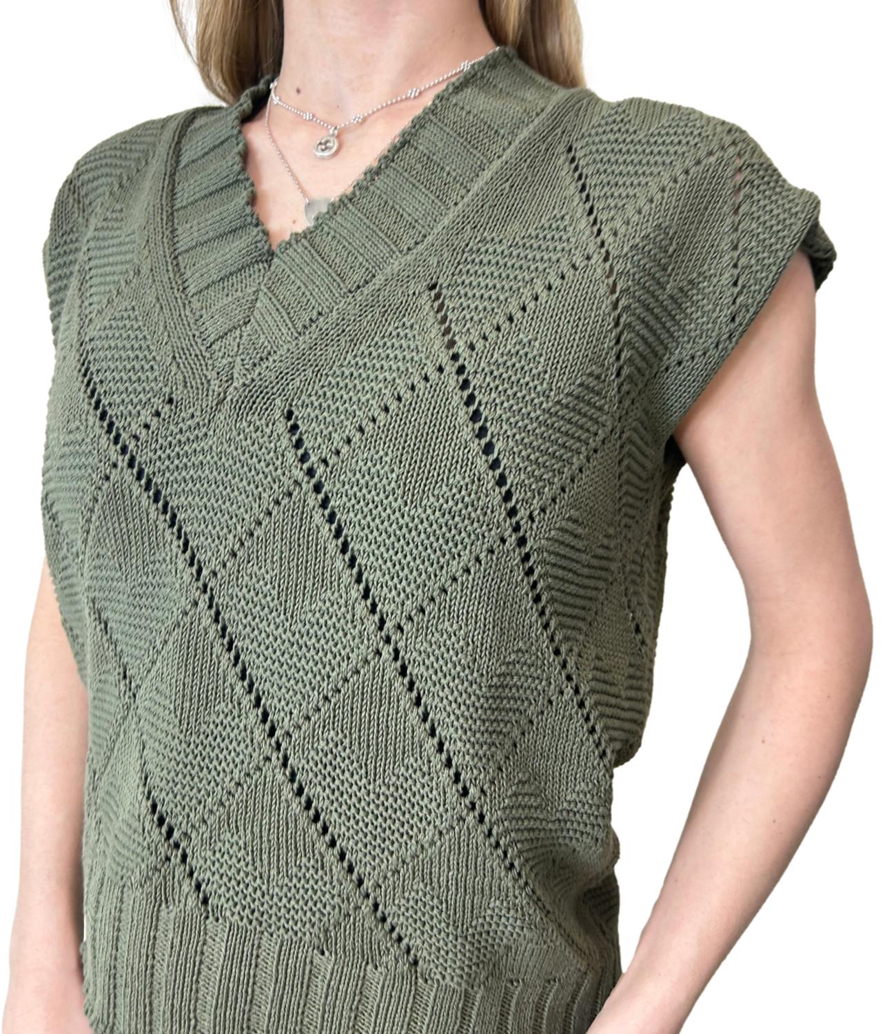 Motel Gilet Verde Soldato Donna